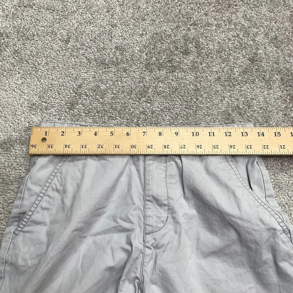 Old Navy Chino Shorts Boys Kids 14 Gray Flat Front Cotton Pockets Casual Outdoor
